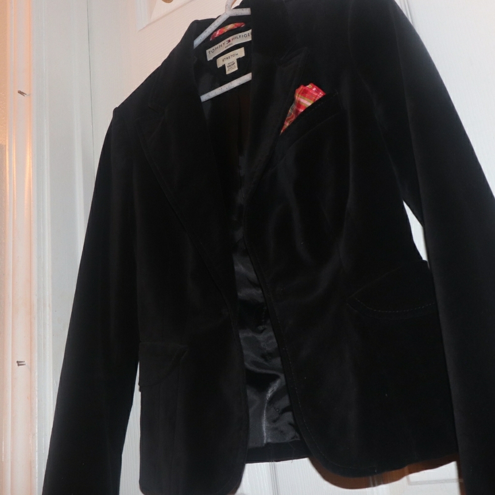 Tommy Hilfiger Crushed Velvet Blazer